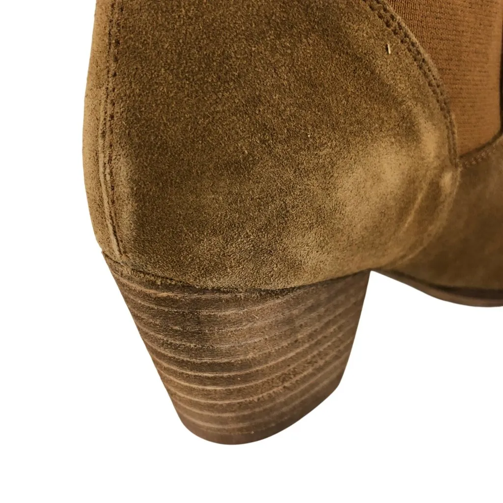 Coolway Womens Judy Booties Suede Leather Slip On Brown Block Heel Size 38 (7) - Image 6