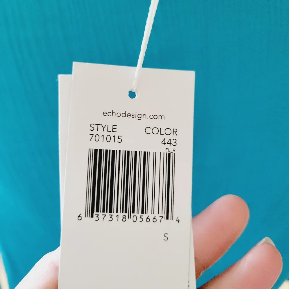 Echo beaded neck guaze swim coverup size small - Image 4