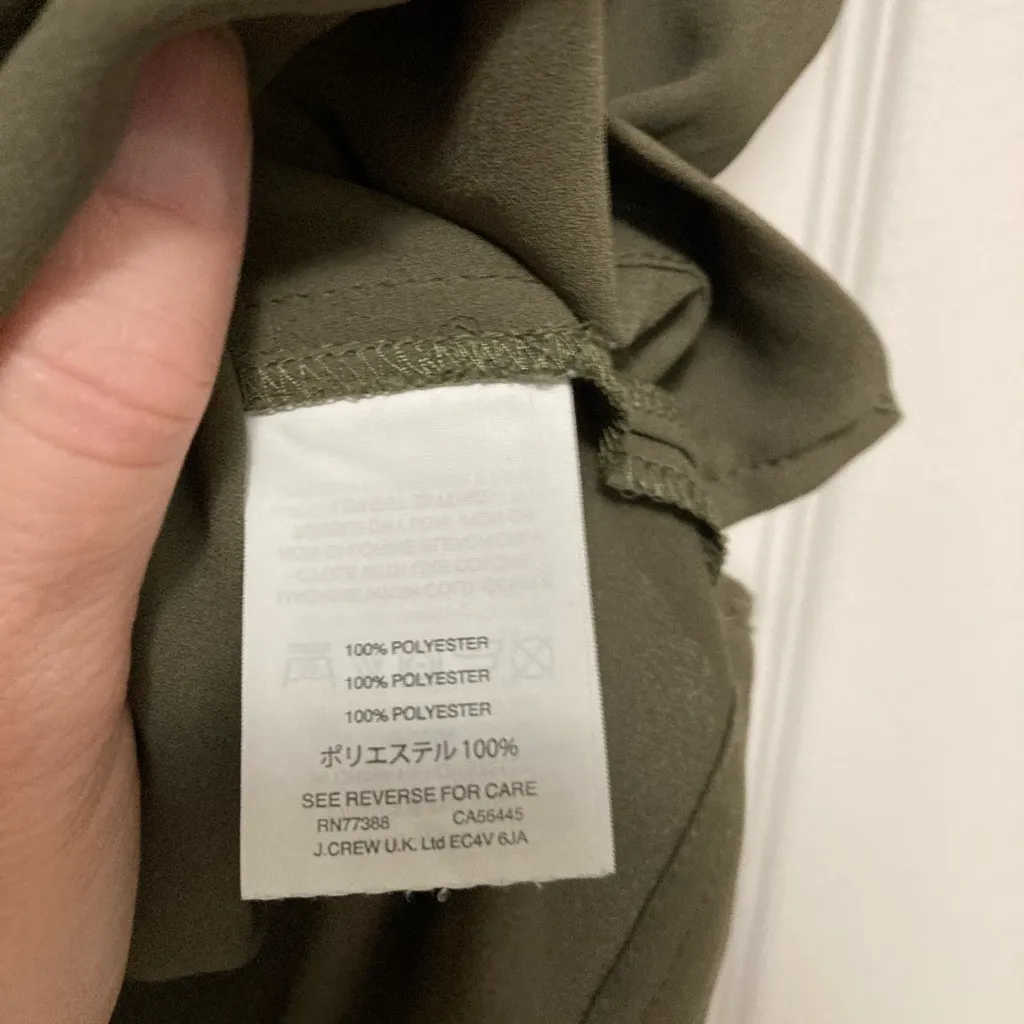 J. Crew Olive Scoop Neck Sleeveless Blouse - Image 3