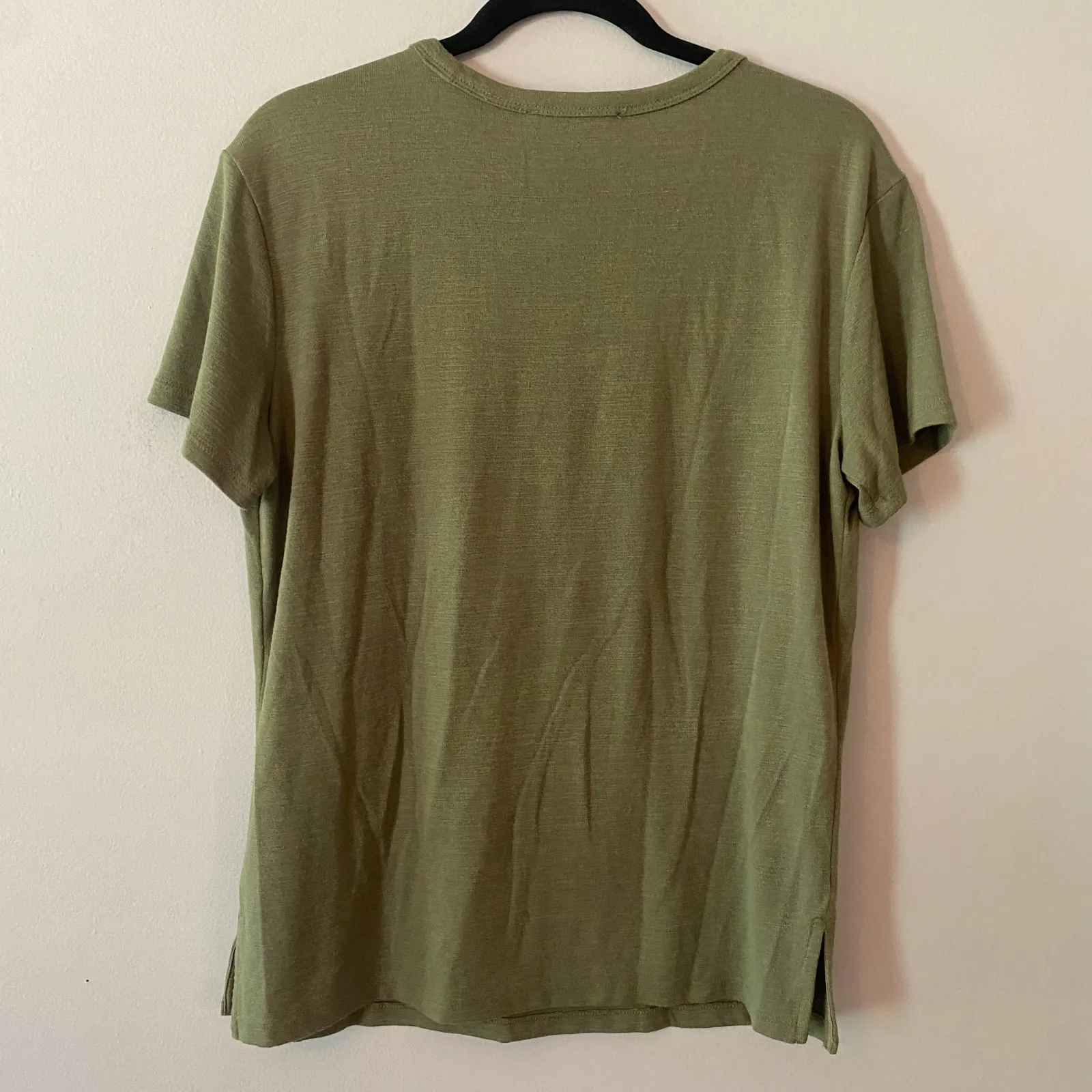 Wilfred Free Forest Green Crewneck Tee T-Shirt Stretch Lounge Women size Medium - Image 6