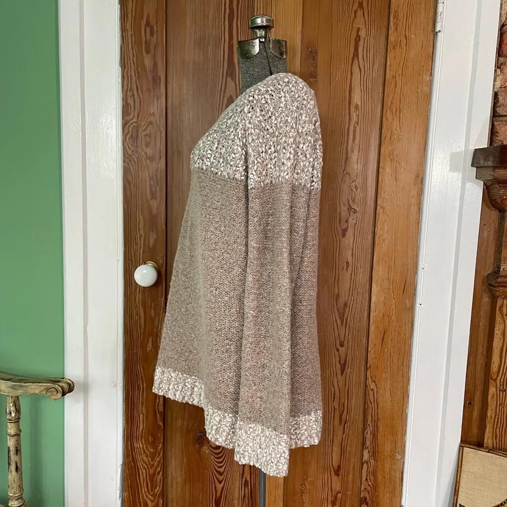 Fate Clairina Textured Mixed Yarn Colorblock Sweater ~ Size XXL Tan - Image 6