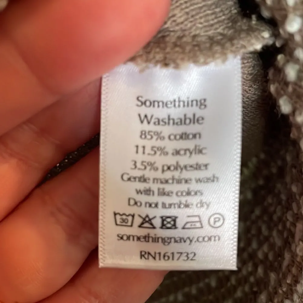 Something Navy Textured Lace Up Hoodie - Image 7