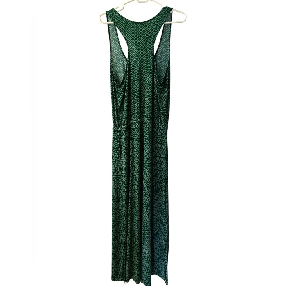 Banana Republic Jersey Green Navy Pattern Sleeveless Maxi Dress NWOT - Image 2