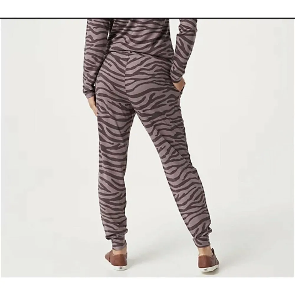 LOGO Lounge Purple Zebra Joggers Size XSP - Image 2