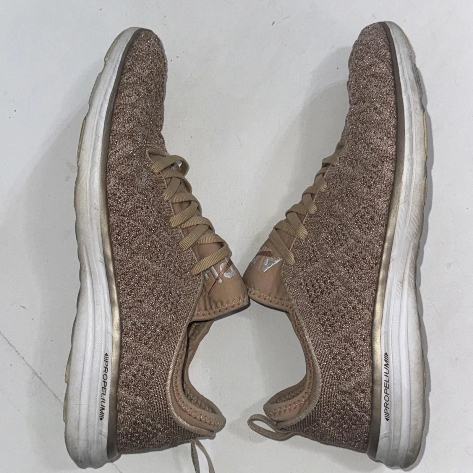 APL Techloom Phantom Rose Gold Sparkle Athletic Gym Running Sneakers Shoes 10.5 - Image 12