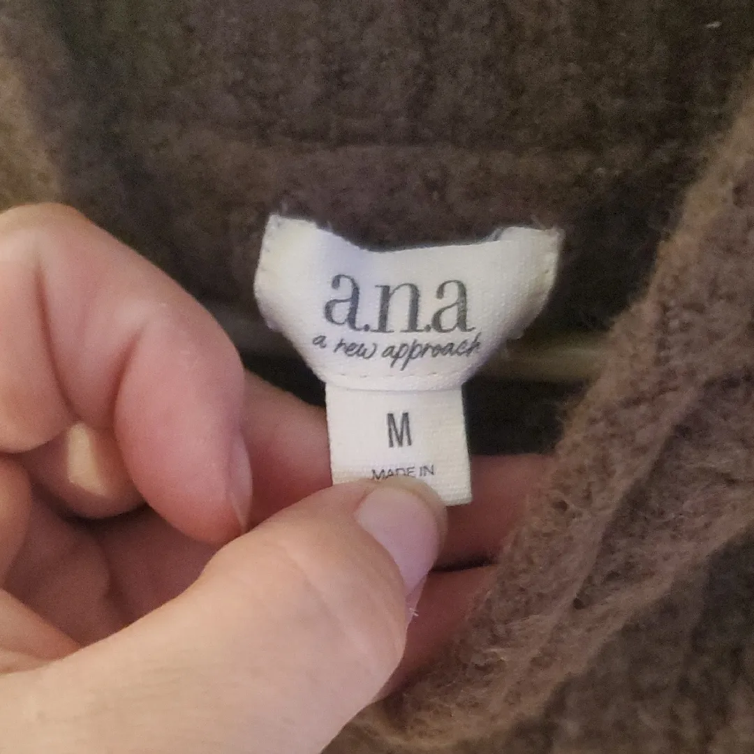 a.n.a Chocolate Brown Cowl Neck Sweater - Image 2