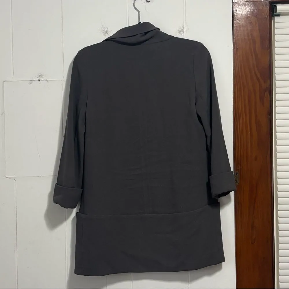 Aritzia‎ Wilfred chevalier blazer open front gray size 6 - Image 6