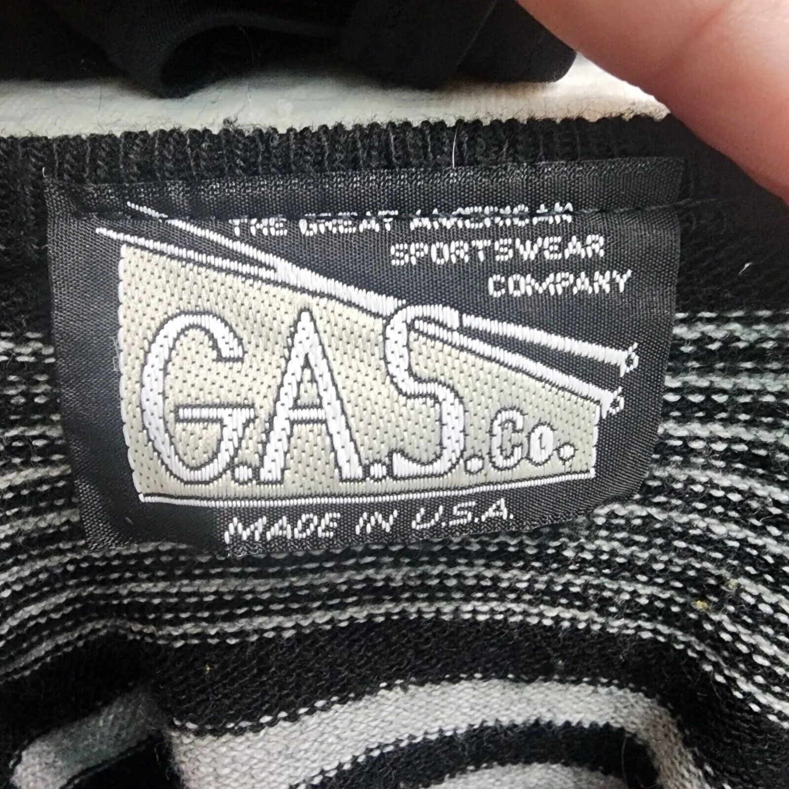 Vintage G.A.S. Co. Women's Knitted Tank‎ Top & Striped Crop Top Set Size S Black - Image 5