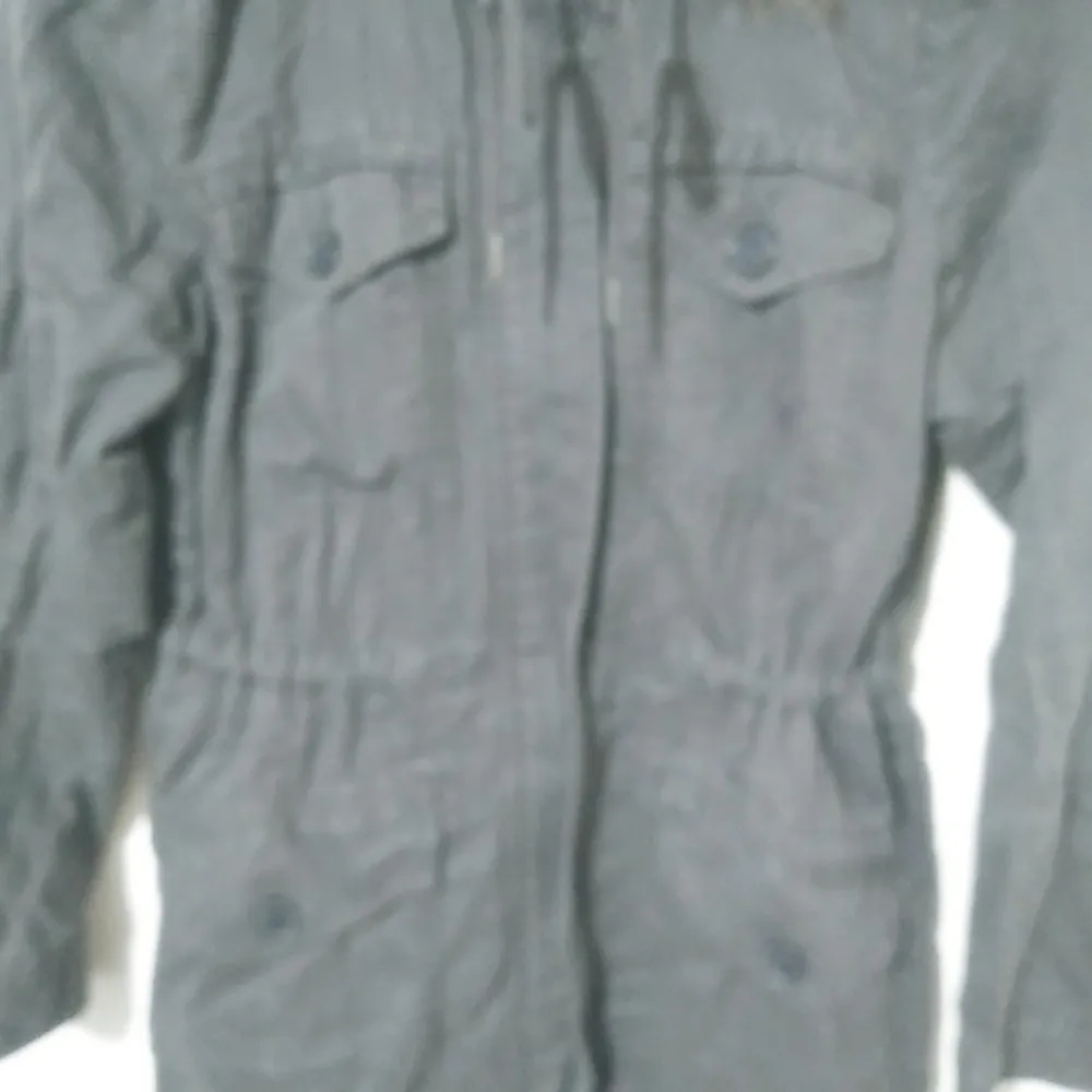 Loft XSP Cargo Fur Trimmed Hoodie Coat Petite in Gray - Image 6