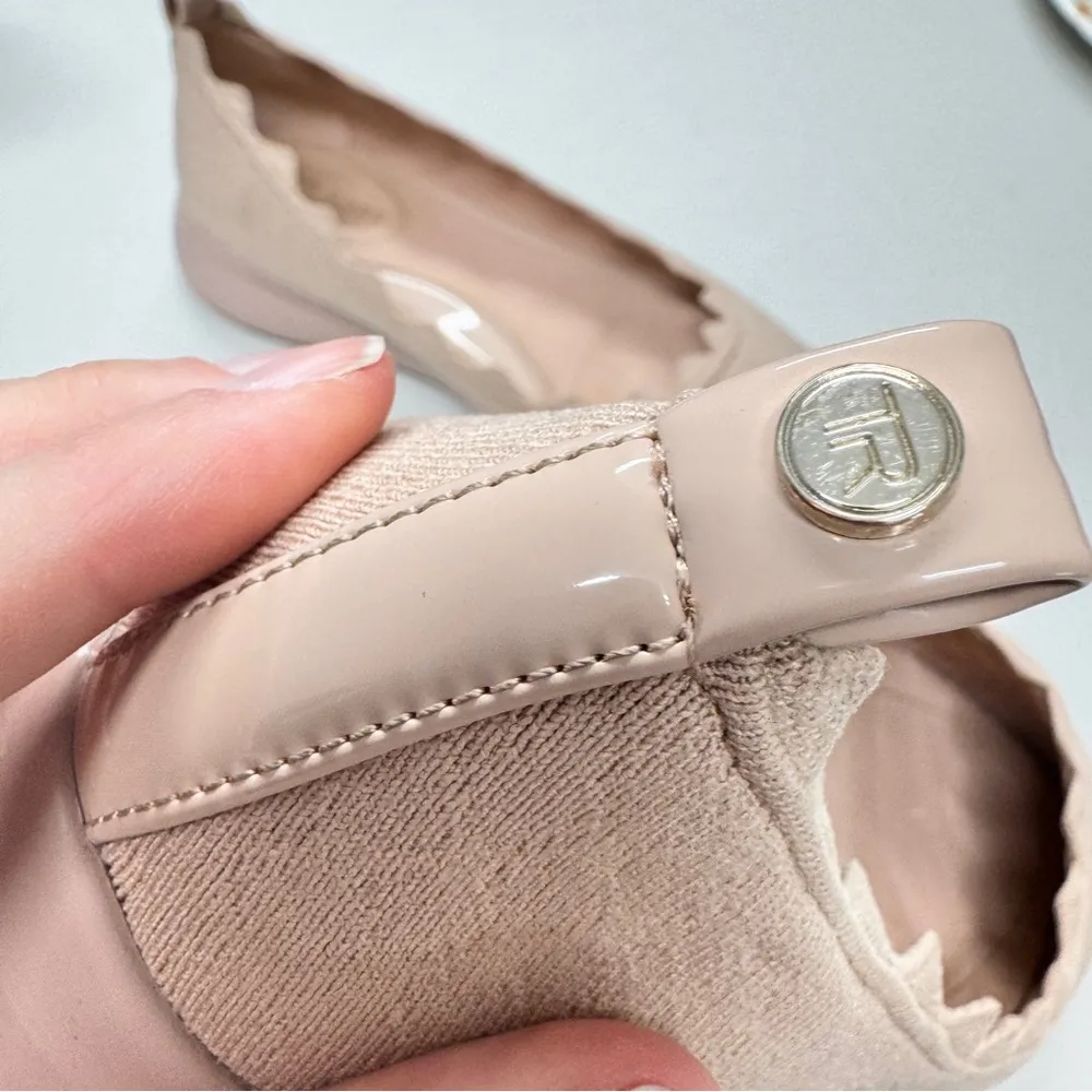 Taryn Rose Pink Canvas Platform Slip On Shoes Womens 7.5 Comfort Scalloped - Image 6