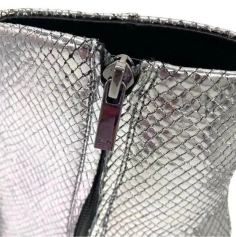 Marc Fisher Kendry Metallic Leather Stiletto Boots Size 7 - Image 11