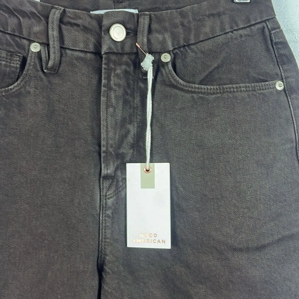 Good American women’s good 90s duster brown denim jean size 26 NWT - Image 4