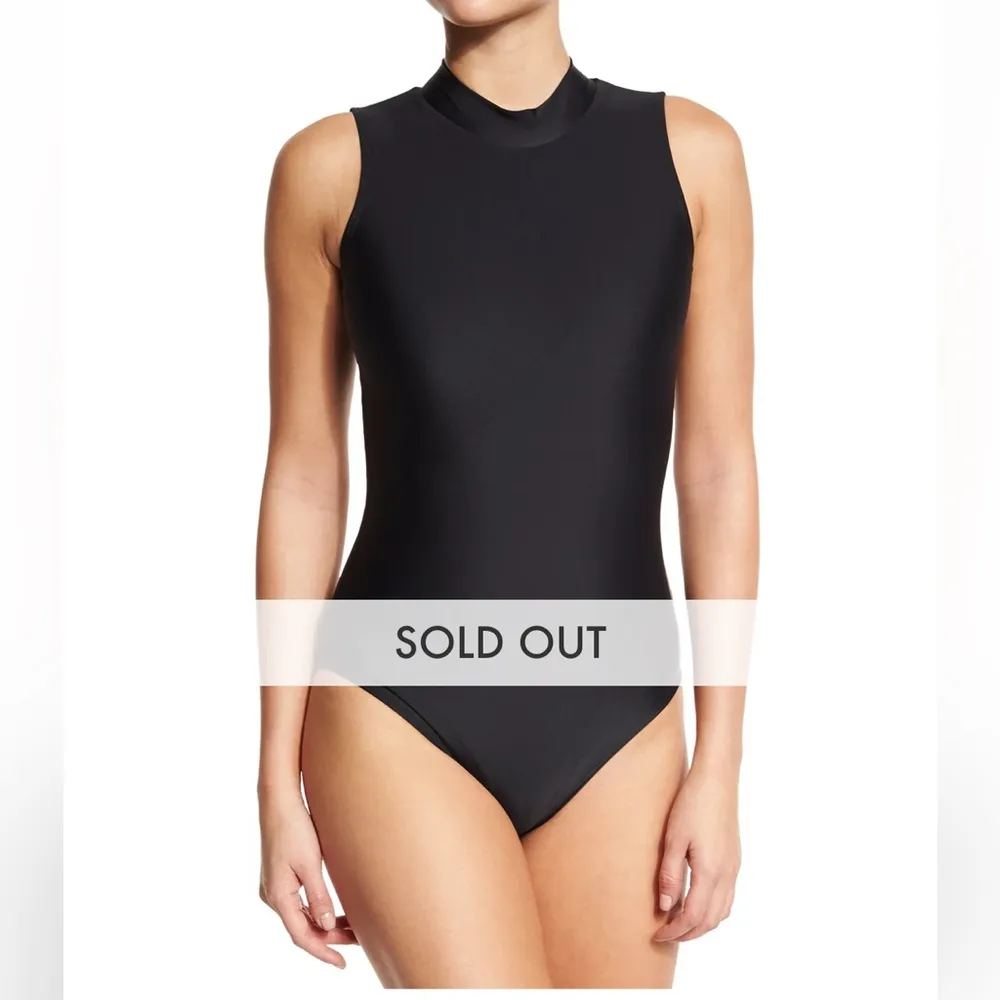 Cover swim USA gingham UPF sleeveless one piece swimsuit small Black - Image 8