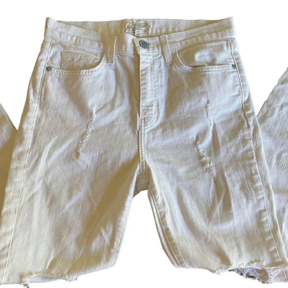 Current/Elliot White The super High waist stiletto salty Destroy size 28 - Image 3