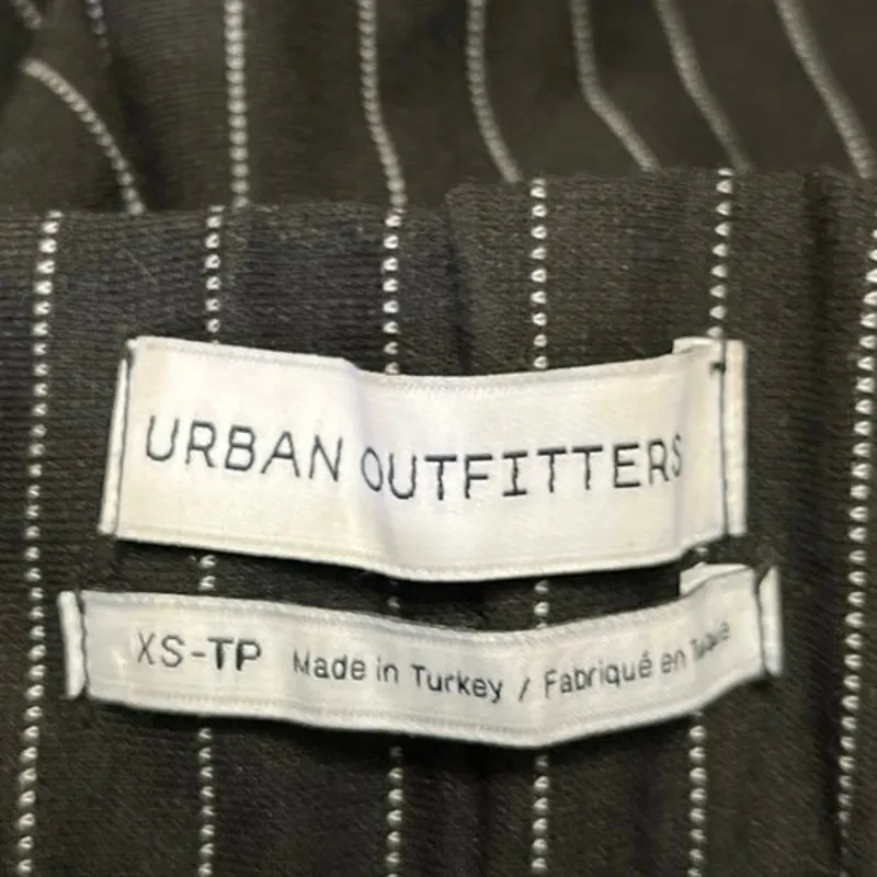 Urban Outfitters Black White Striped High Waisted Cargo Jogger Trouser Pants XS - Image 4
