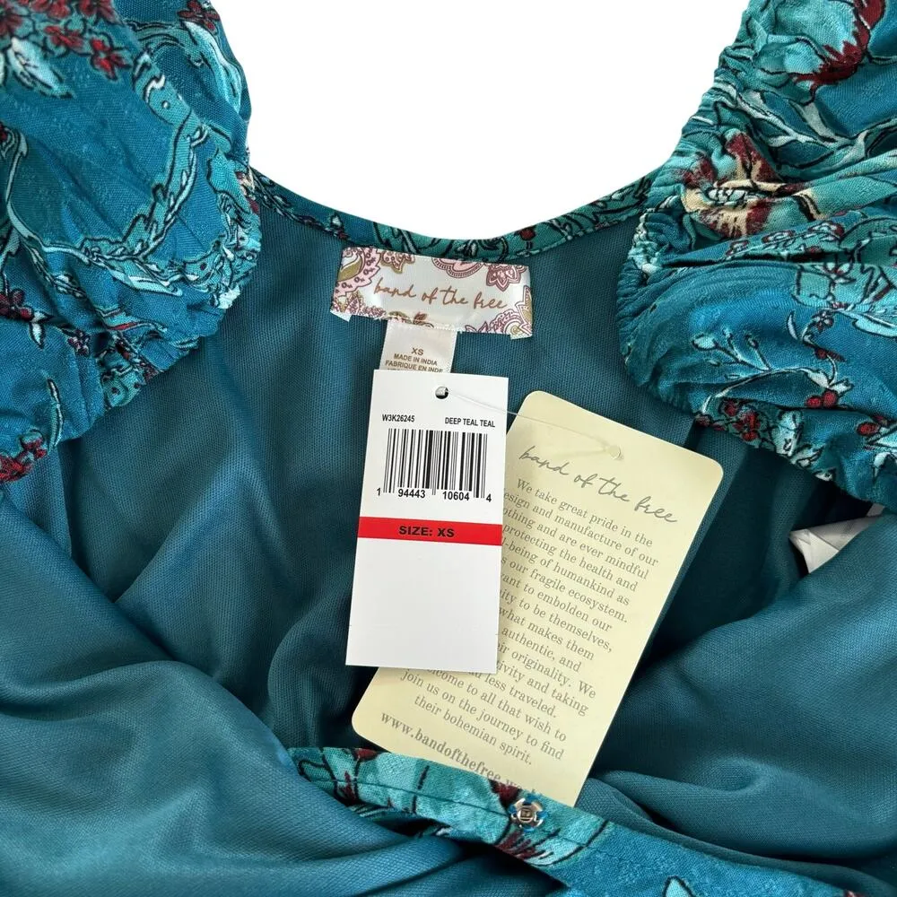 Band of the Free Sybille Teal Floral V - Image 5