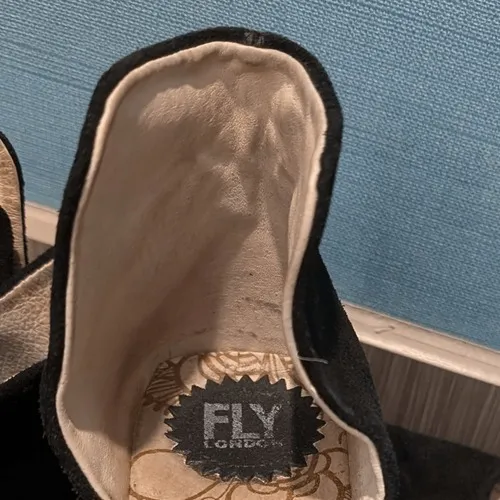 Fly London Yama suede laces black wedge booties women Size‎ 39/ 8-8.5US - Image 8