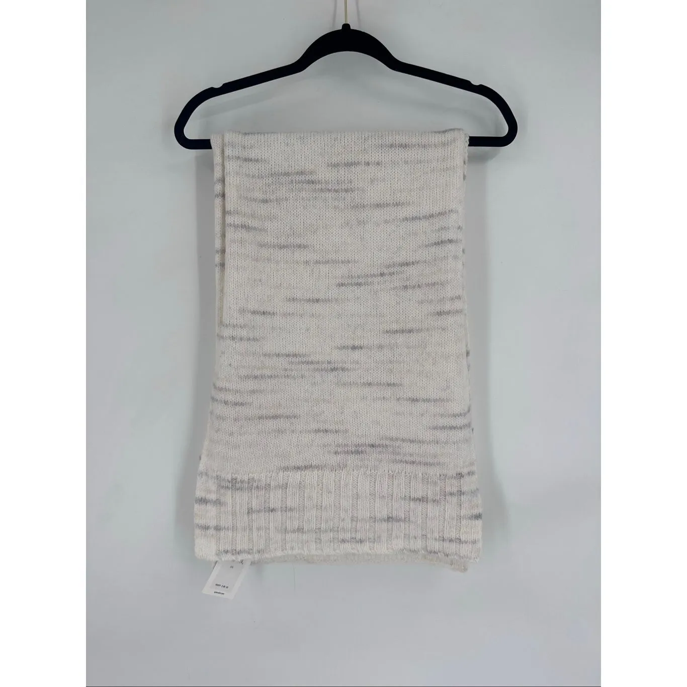 Splendid NWT Off White‎ Marled Wool Blend Winter Scarf Neutral Minimalist - Image 2