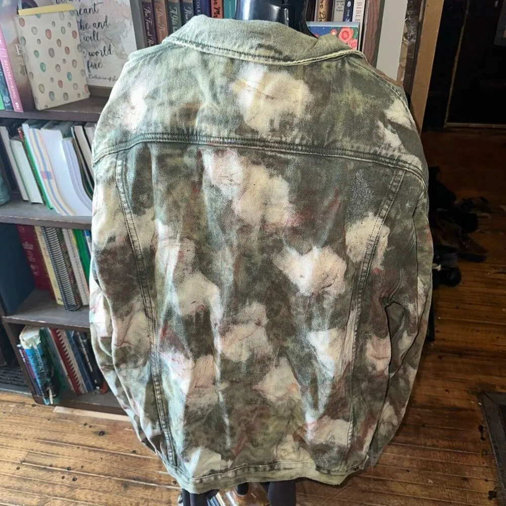 Akoo bleached denim distressed knighted 3x jacket Blue Size undefined - Image 5