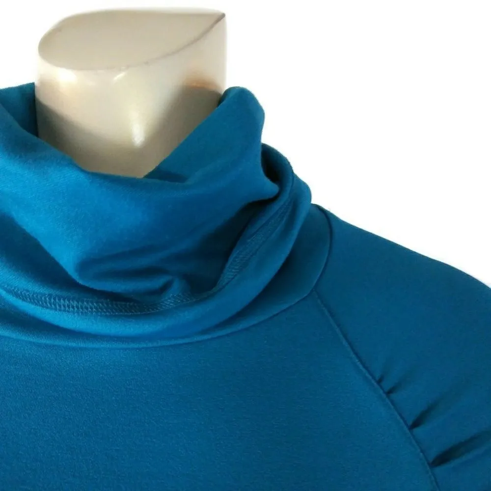 XS CALIA Funnel Neck Teal Marine Long Sleeve - Image 6