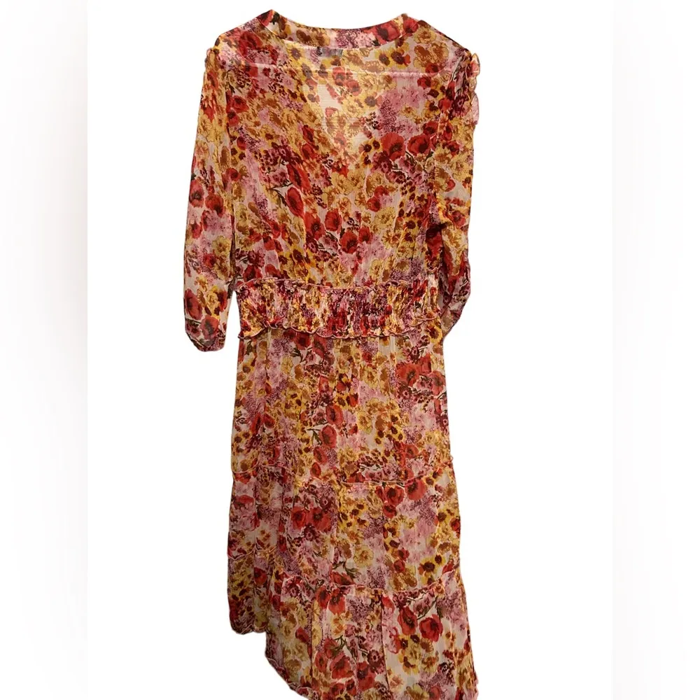 Spy Zone Exchange Midi Floral Chiffon Dress measurements in pictures Size undefined - Image 4
