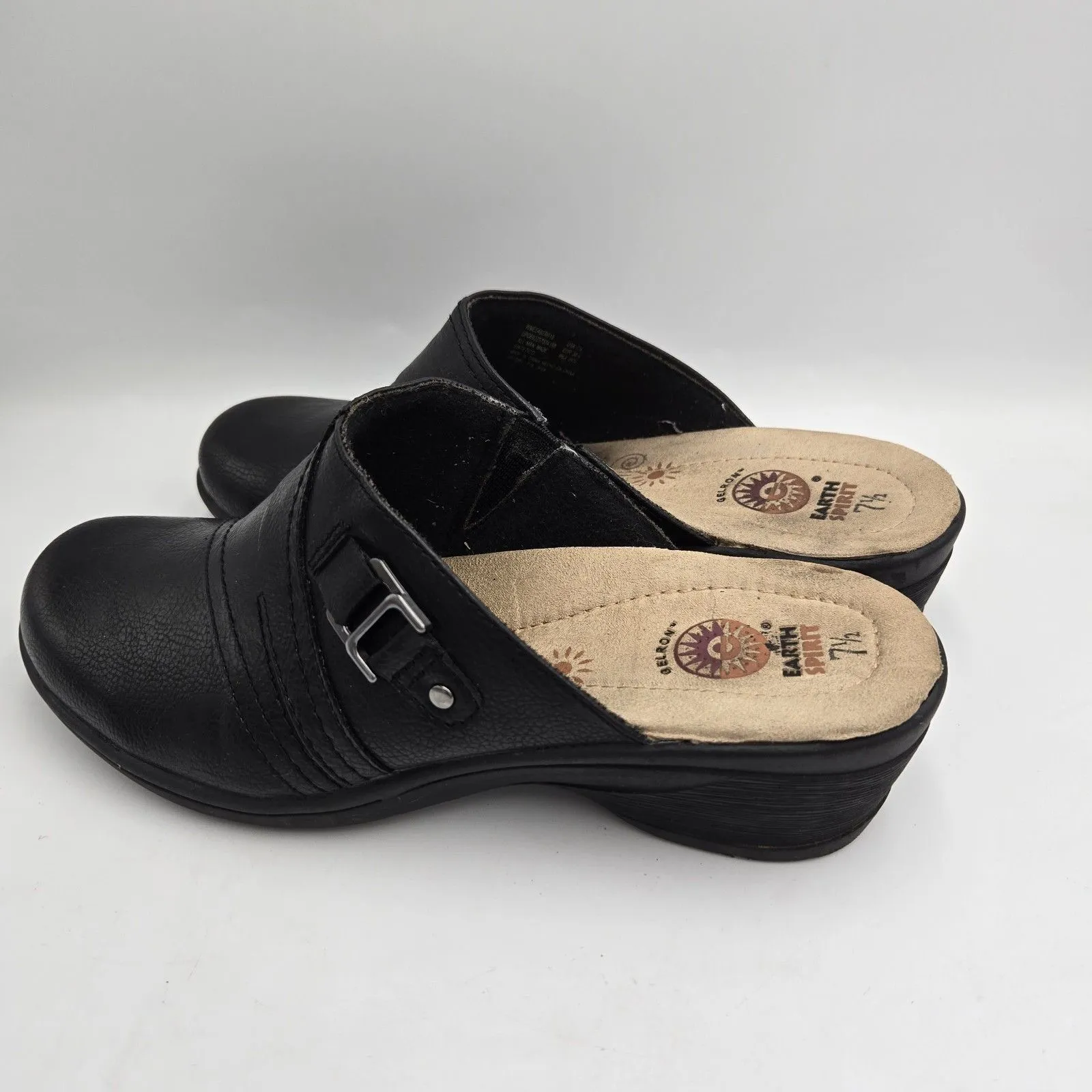 Earth Spirit Gelron Women’s Black Slip-On Clogs Mules Comfort Shoes Size 7.5 - Image 4