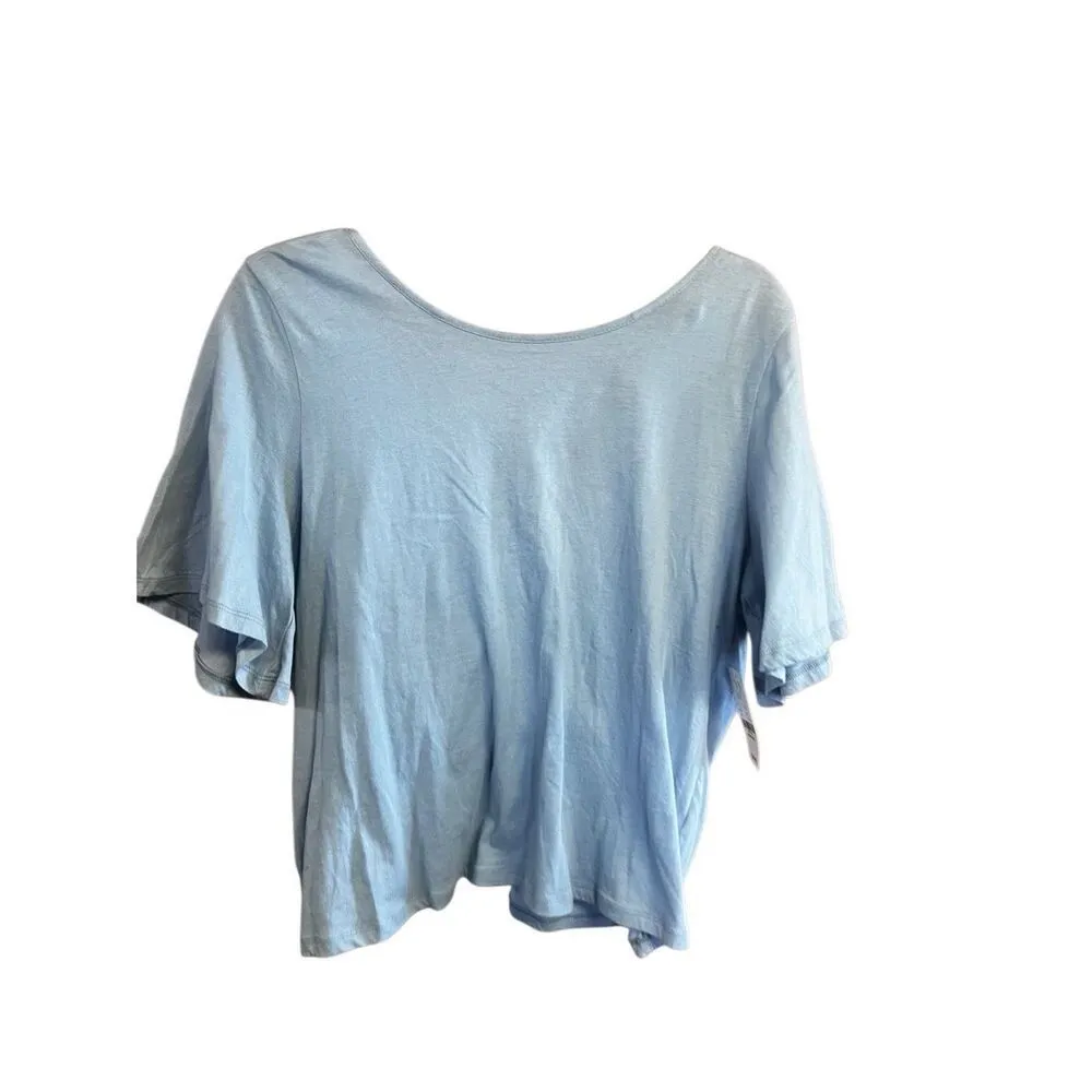 New York & Company Knit Top Sz M Powder Blue NWT Size M - Image 2