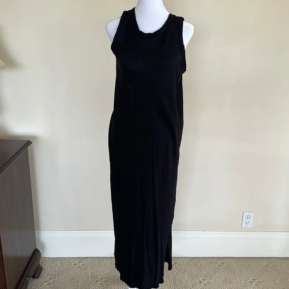 Current/Elliott The Perfect Muscle Tee Dress Black - Image 4