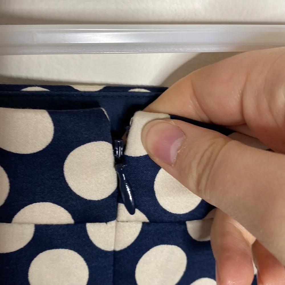 J Crew Factory the pencil skirt with polka dot motif size 0 Blue - Image 6