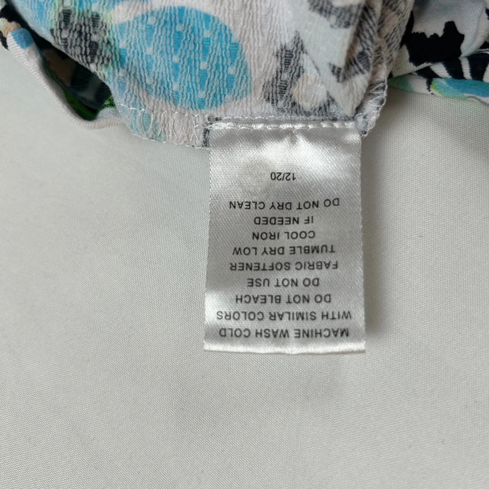 IBKUL Women's Floral Zebra‎ Leopard Print Short Sleeve Golf Shirt Large Blue - Image 5