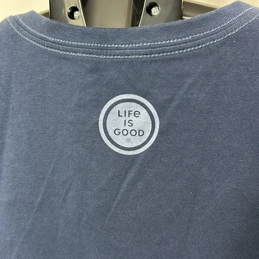 Life is Good Beer Be Happy V Neck Crusher Tee - Image 6