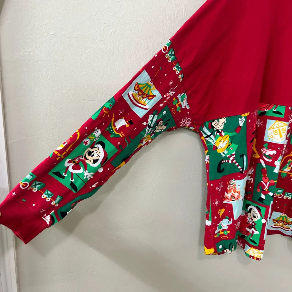 Disney 2020 Christmas Holiday Santa Mickey & Friends Spirit Jersey Shirt XL - Image 7