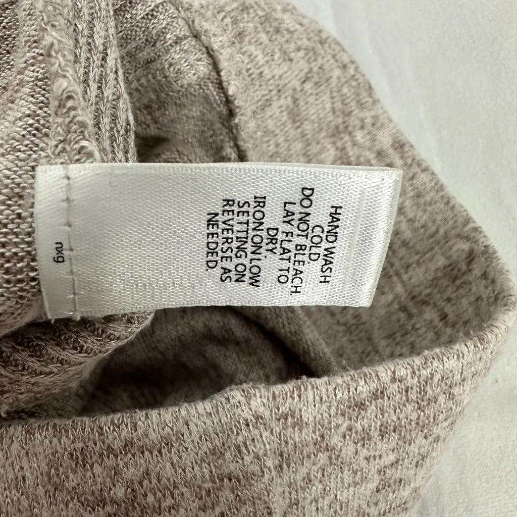 Versona Womens Wide-Leg Knit Pants With Tie Waist Heathered Tan Size Small - Image 5