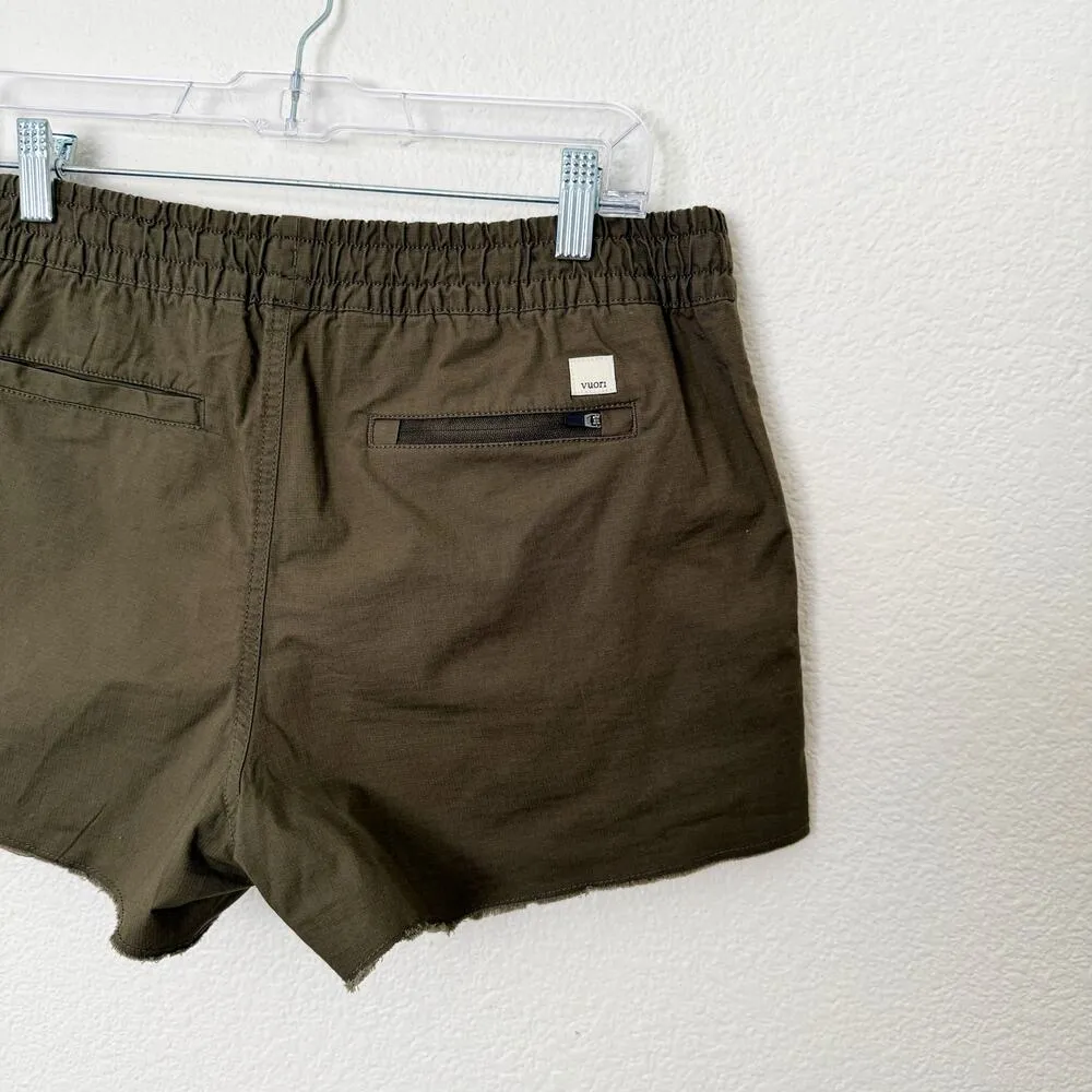 [Vuori] Dark Oregano Green Duraterra Vintage Ripstop Shorts Raw Hem Sz Medium M - Image 9