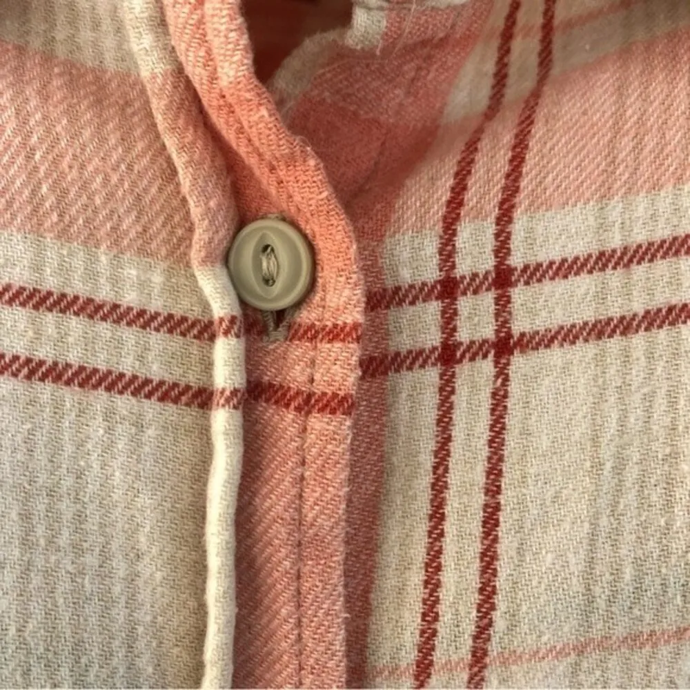 Merona light flannel button down in peach plaid - Image 2
