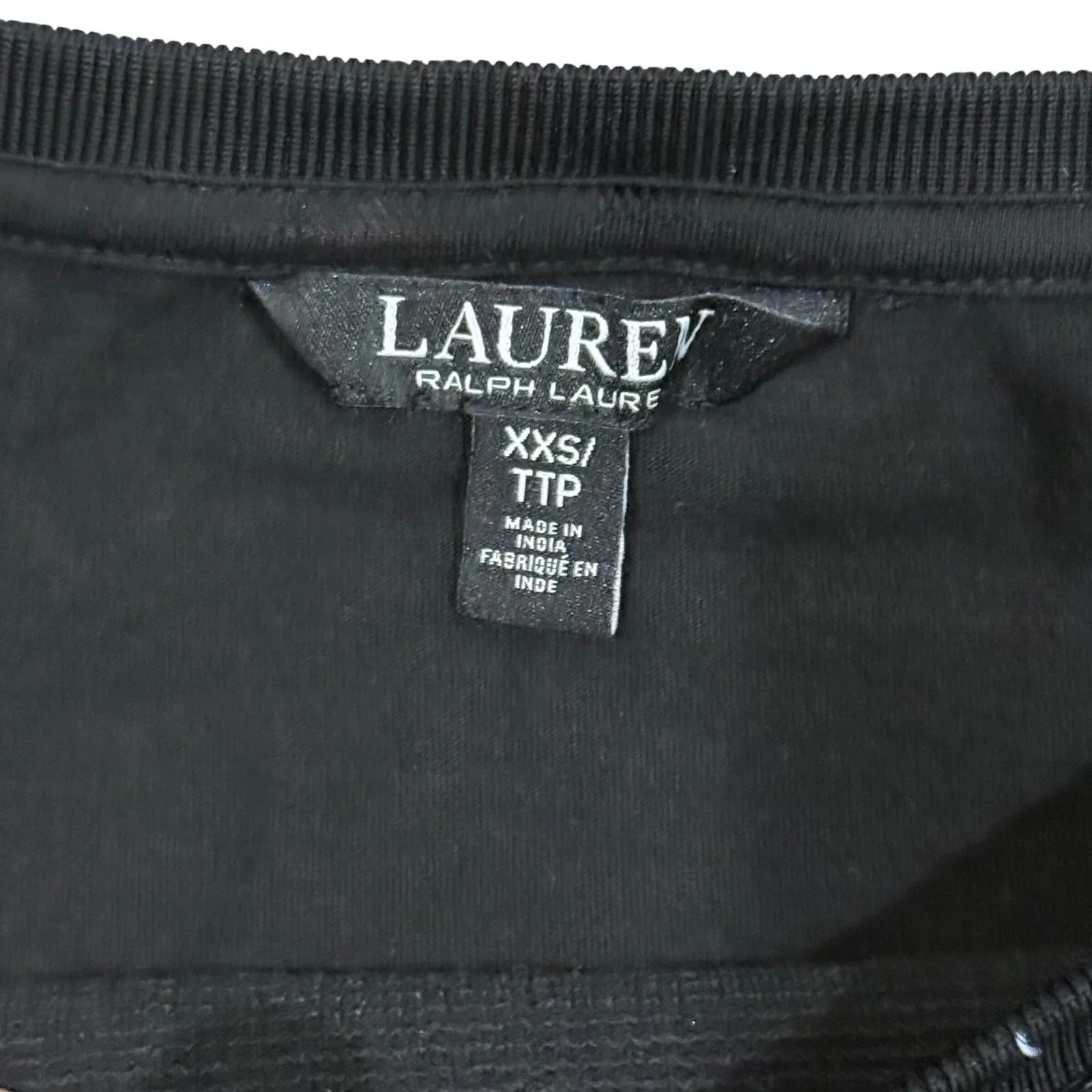 Lauren Ralph Lauren Sequin Plaid Cap Sleeve Top Womens XXS TTP Black Green Blue - Image 3