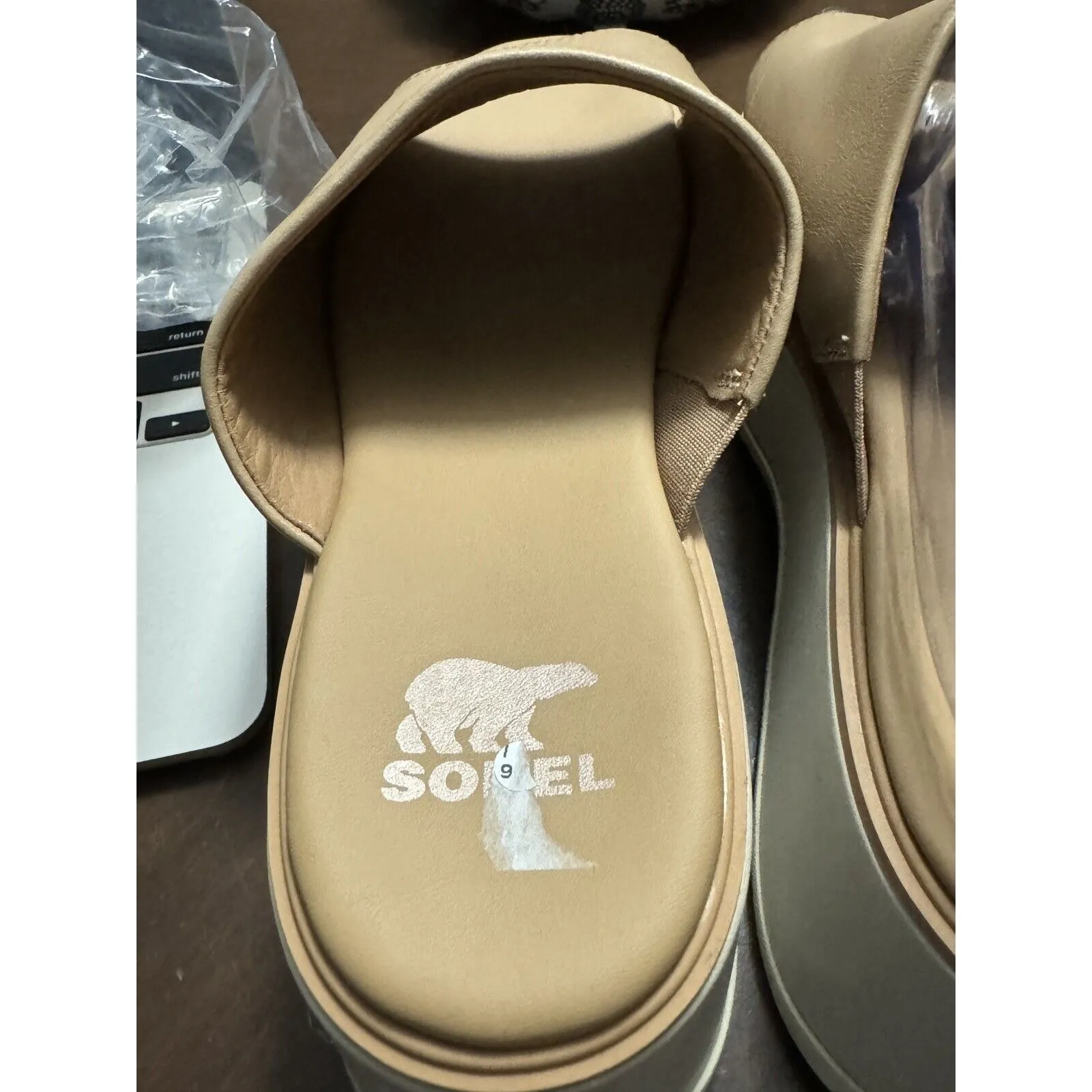 Sorel  DAYSPRING SLIDE SANDAL‎ BEIGE Platform Size 9 - Image 11