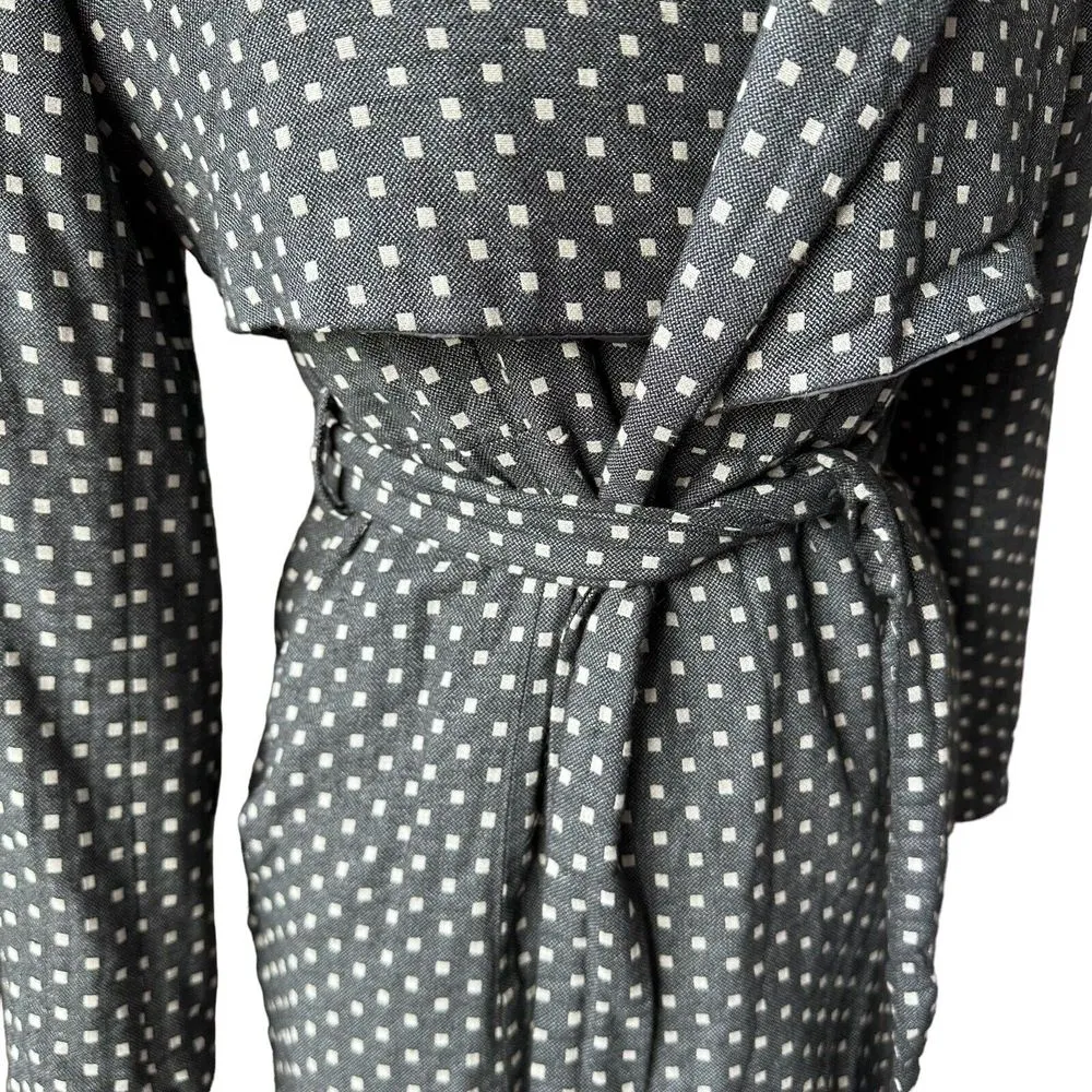 Tulle Original Clothing Womens Size Small‎ Blue Polka Dot Tie Waist Jacket Coat - Image 4