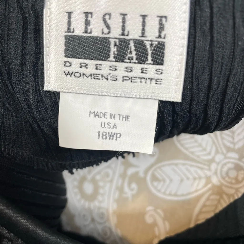 Leslie Fay Black Dress & Jacket Set – 18WP - Image 4