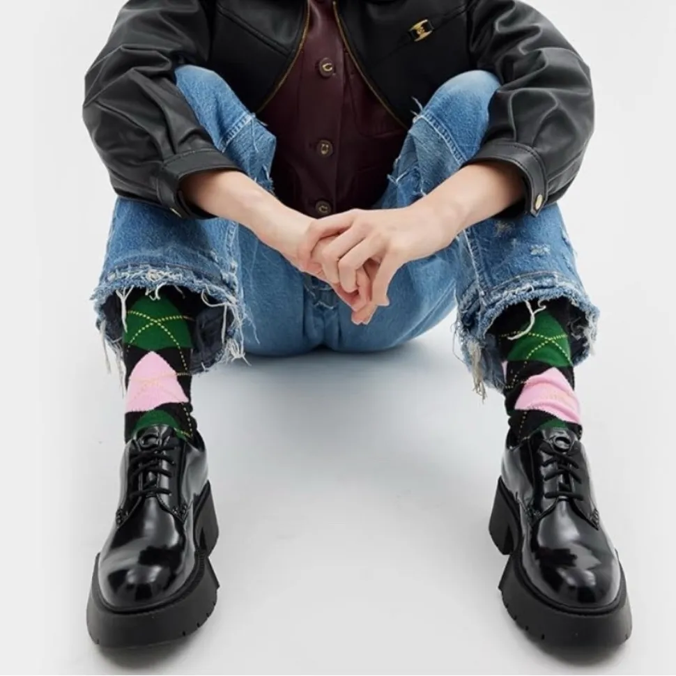 Coach BNWT  Black Lyla Platform Derby Shoes Size 8 - Image 2