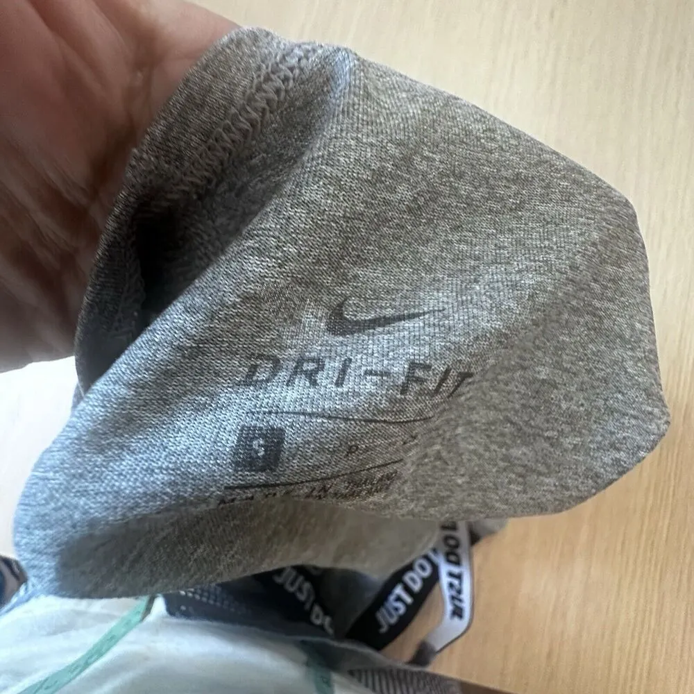 Nike Dri Fit Just Do It Tank Top Women's Size Small Gray/Black Band Logo - Image 6