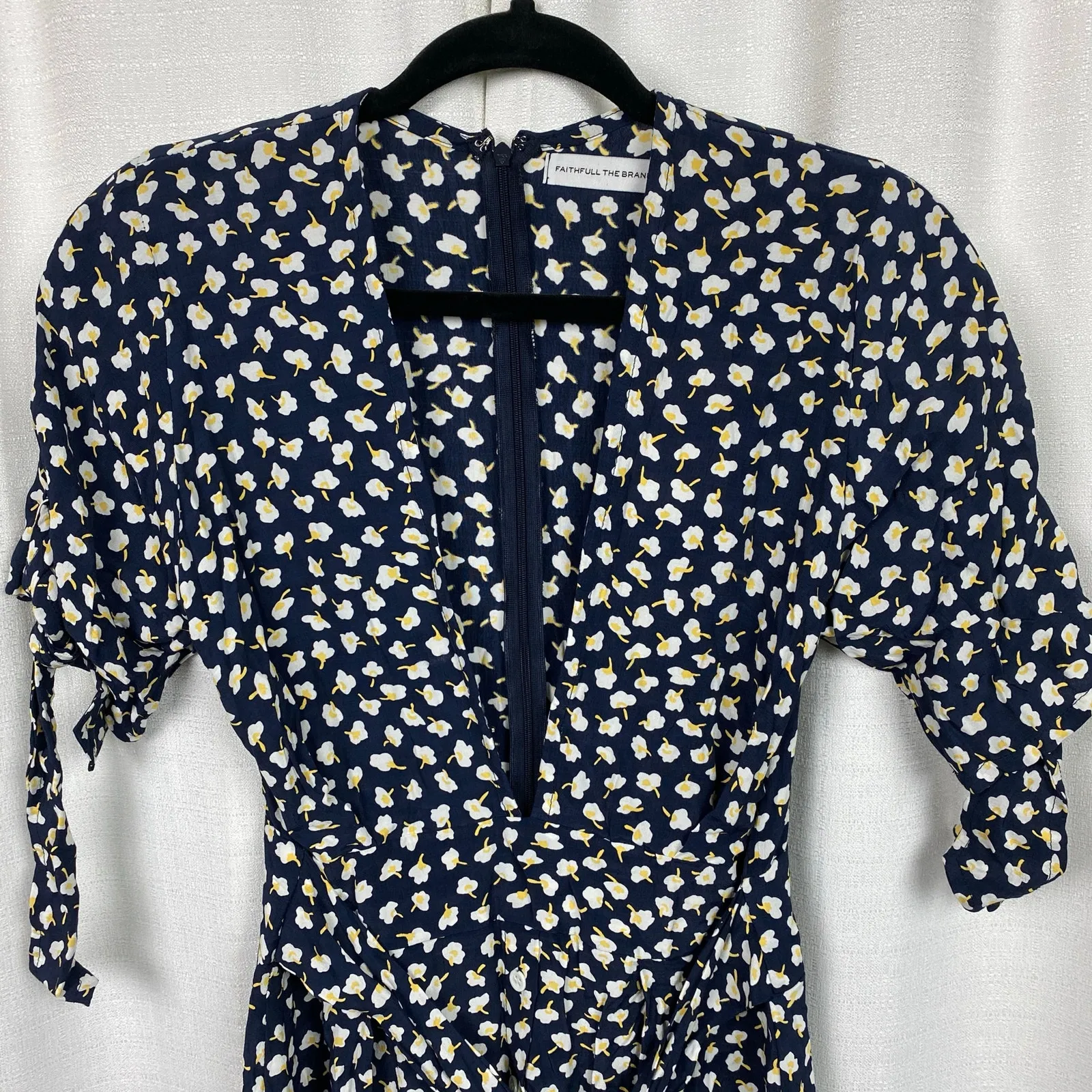 Faithfull The Brand Blue Vintage Bloom Birgit Mini Dress Sz.US6 NWT - Image 7