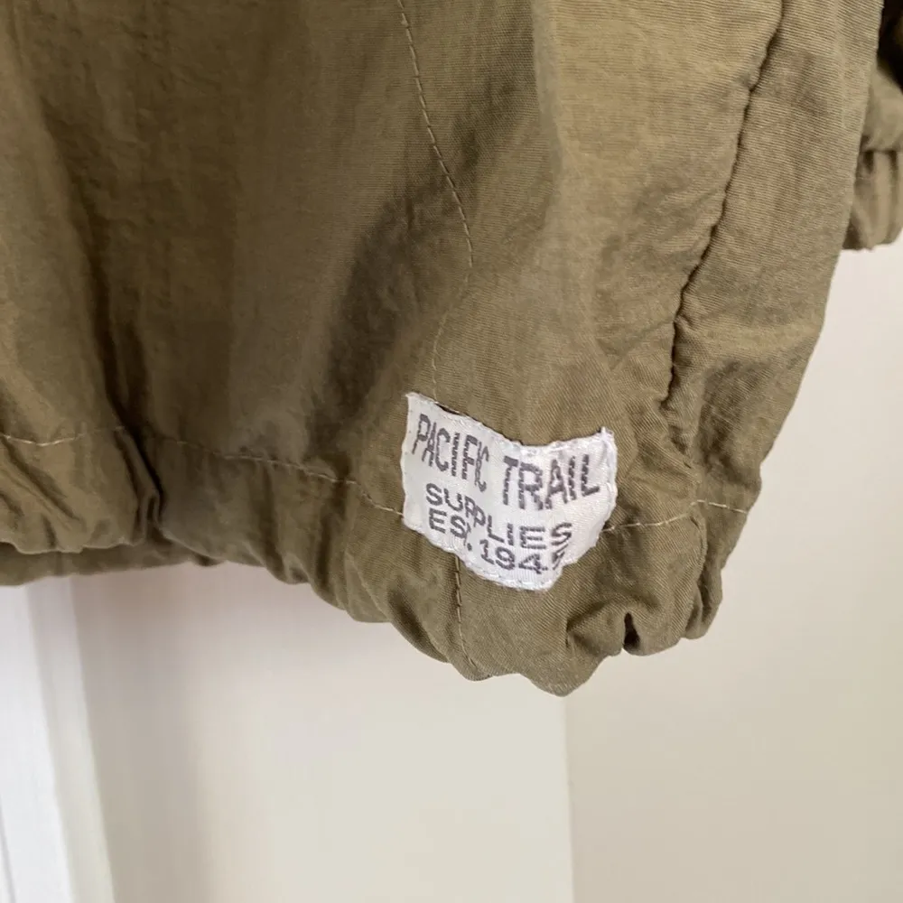 Pacific trail  3/4 Zip Army Green Windbreaker - Image 4