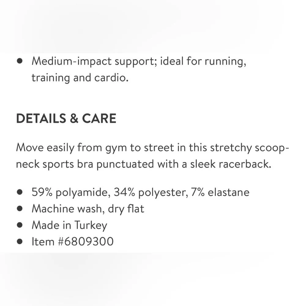 Sweaty Betty Grey Leopard Stamina Workout Yoga Exercise sports running bra S new - Image 10