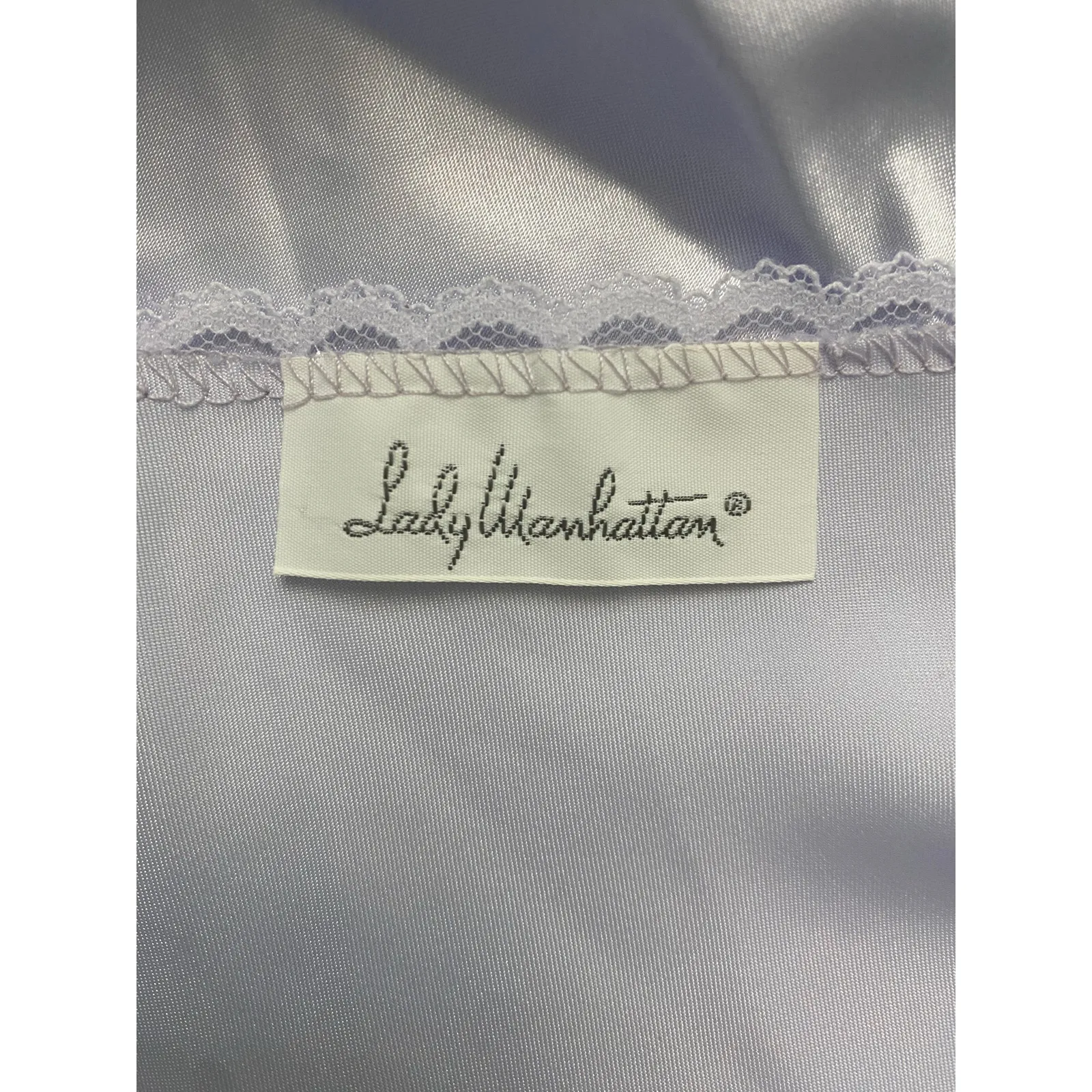 Lady Manhattan Vintage Purple Lace Mini Slip Dress Size Medium‎ Coquette Y2K - Image 2