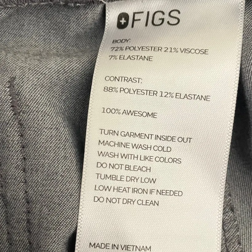 Figs Women Scrub Cargo Pants L Gray Technical Collection Medical Nurse Workwear‎ - Image 10