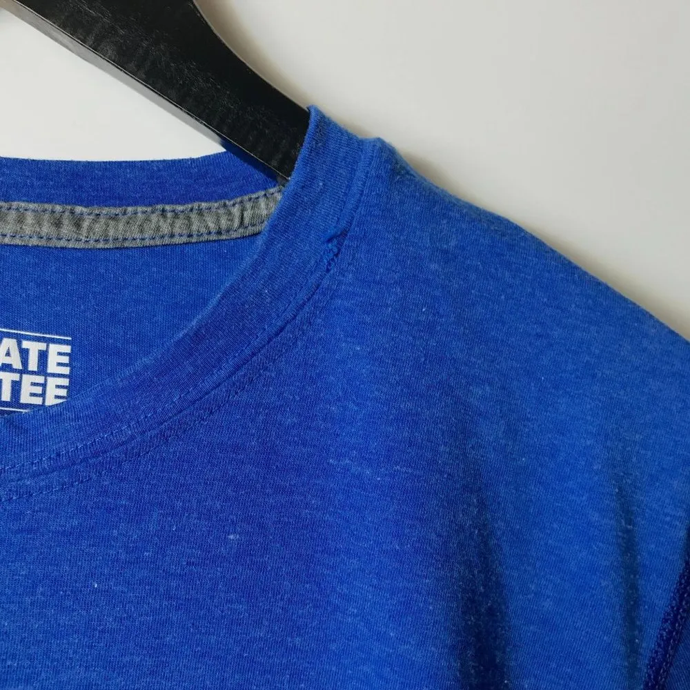 Adidas Kansas Jayhawks T Shirt Blue Medium M Basketball University Graphic Tee - Image 5