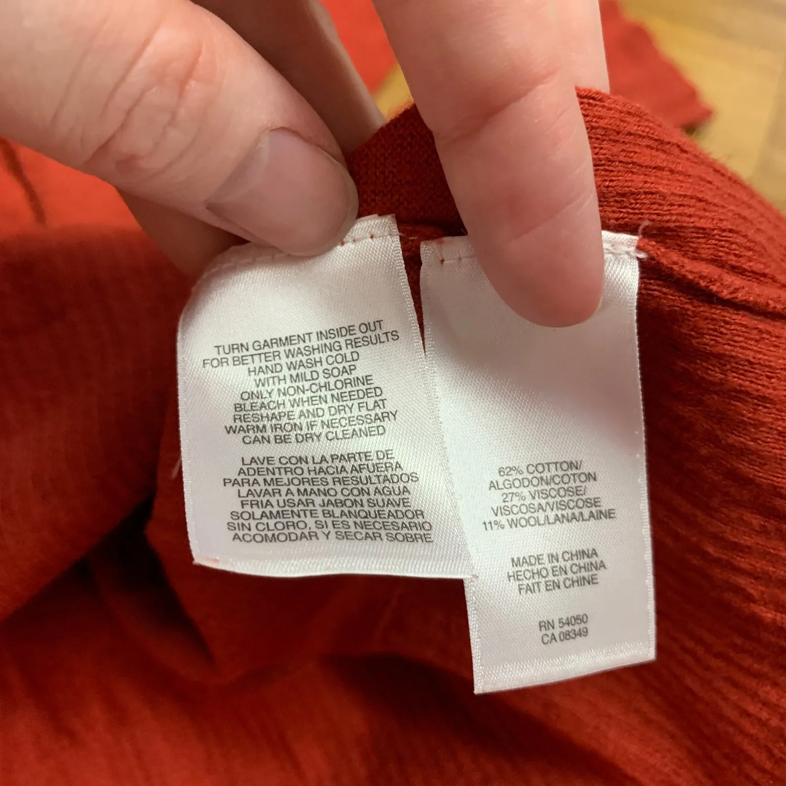 Anne Klein‎ Womens XL Red Button Front Long Sleeve Cardigan Sweater Lightweight - Image 6