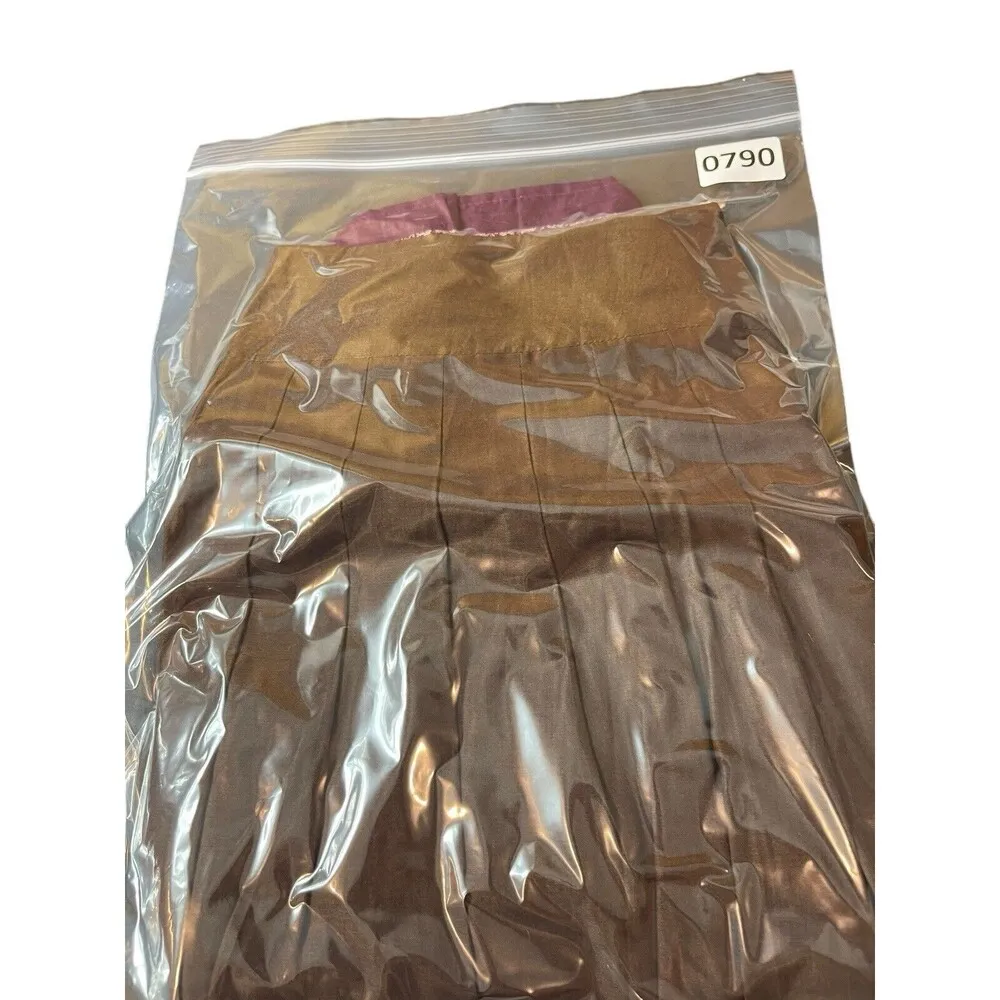 Apostrophe VTG 90s Y2K Brown Purple Pleated Below Knee Skirt 18 NWT Festival - Image 6