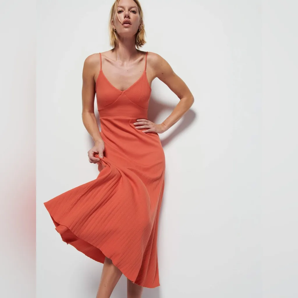 Melanie Rib Tank Dress in Ginger by Nation Los Angeles size XXL - Image 3